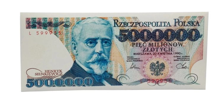 Banknot czekoladowy  5 Milionów